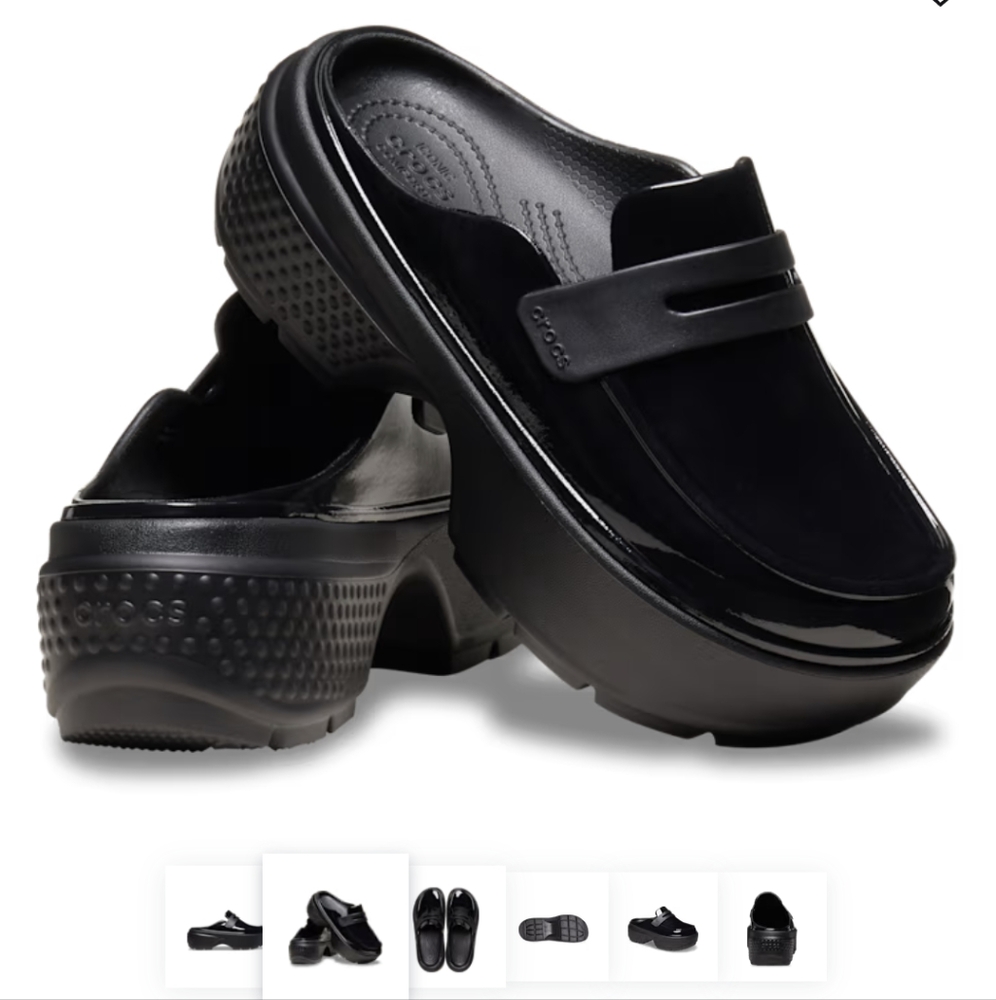 Croc stomp high shine loafers